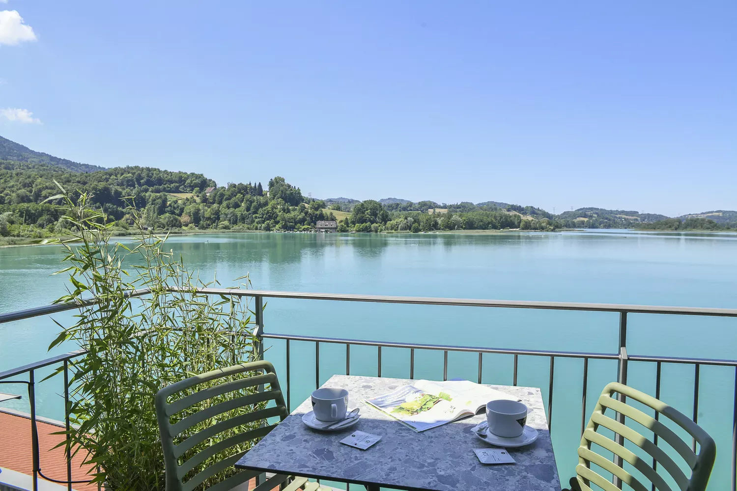Room 33 with view of Lake Aiguebelette in Savoie