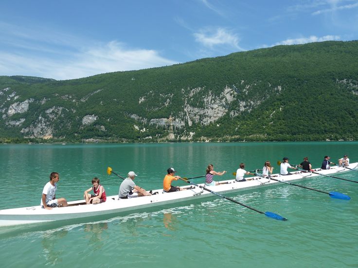 Rowing on Lake Aiguebelette